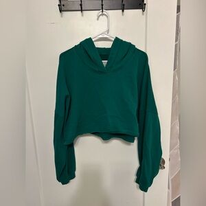 Savage x Fenty Green Cropped Sweatshirt